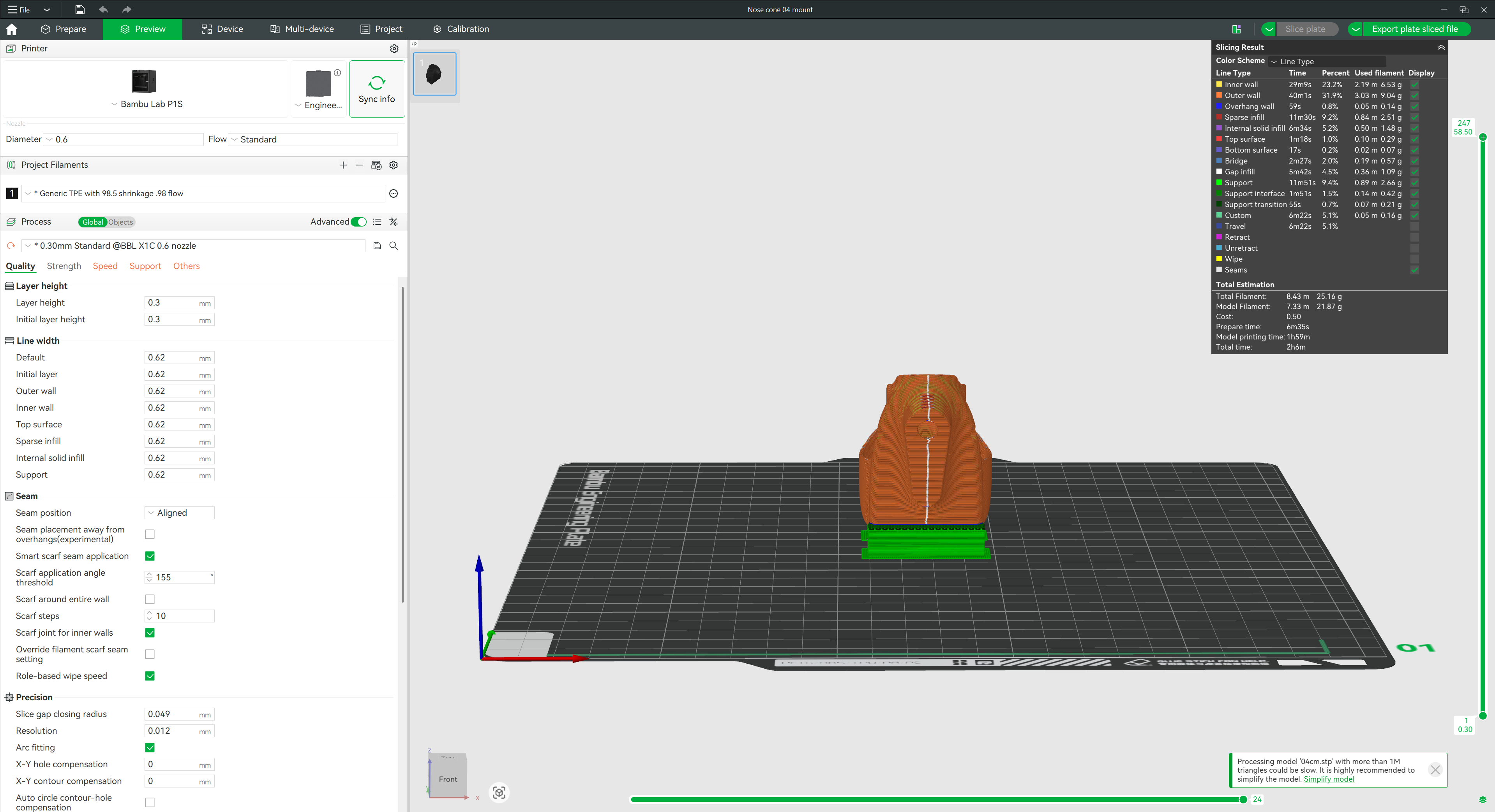 Nose Cone 04 Mount 3MF Preview