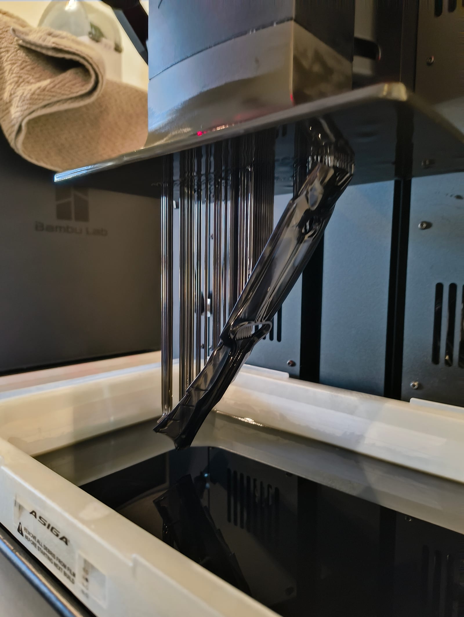 Top cover resin print