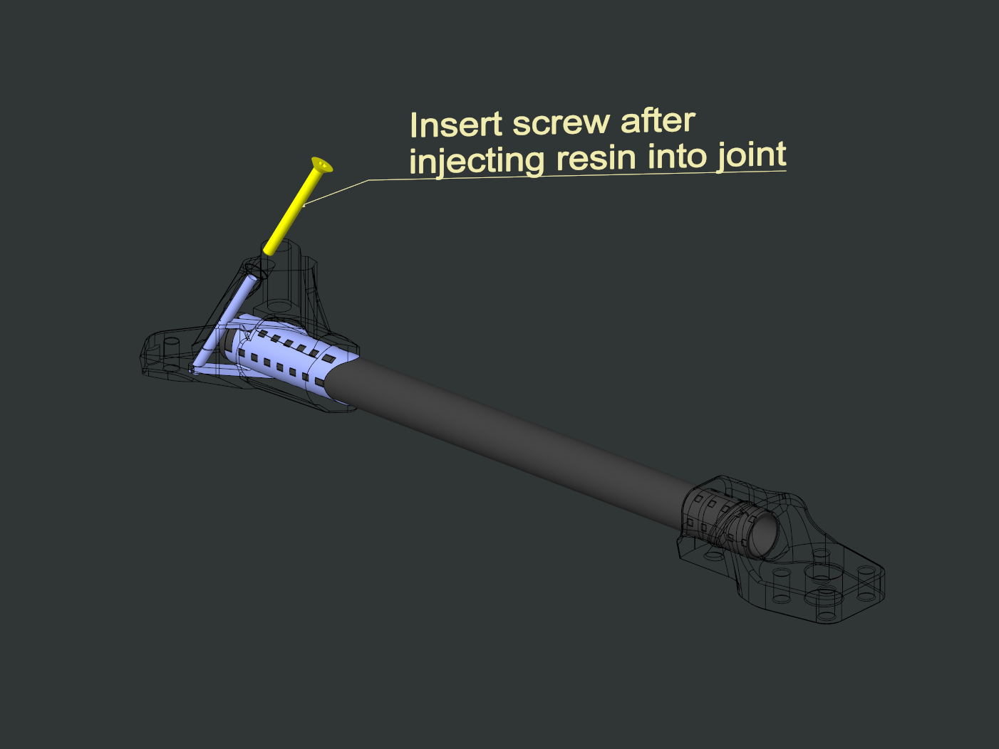 Carbon tube insertion